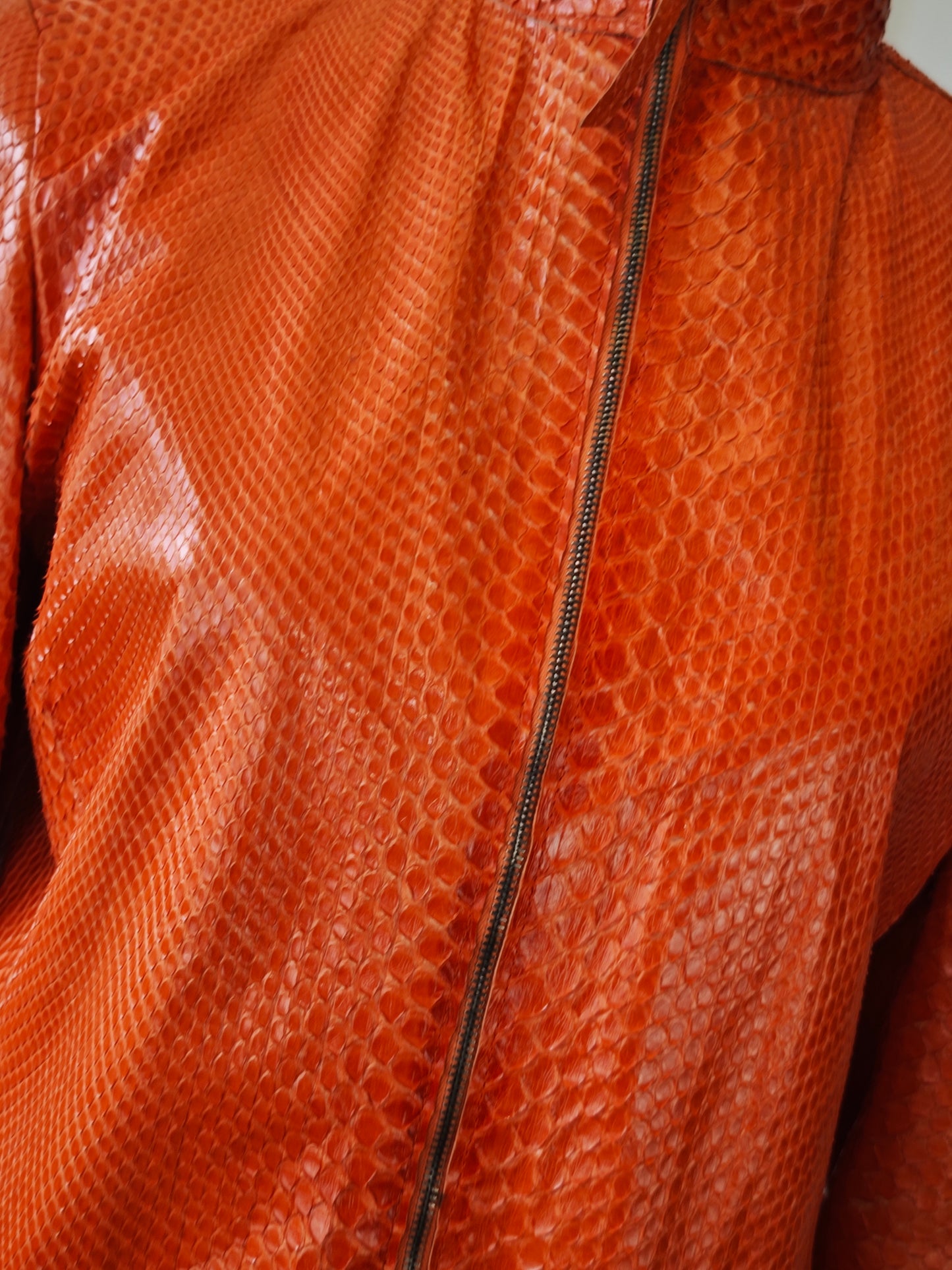 Genuine python leather jacket