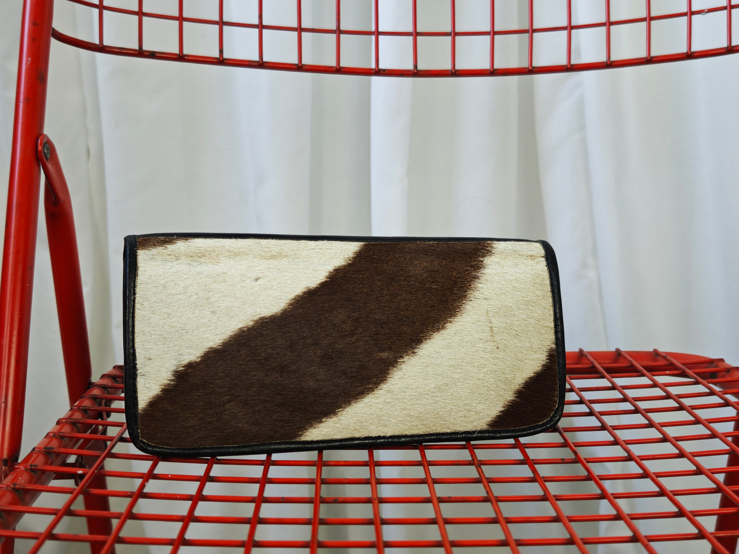 Genuine zebra hide wallet/clutch