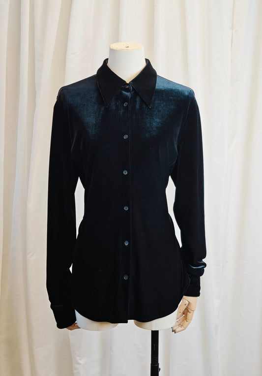 Classic velvet blouse - L