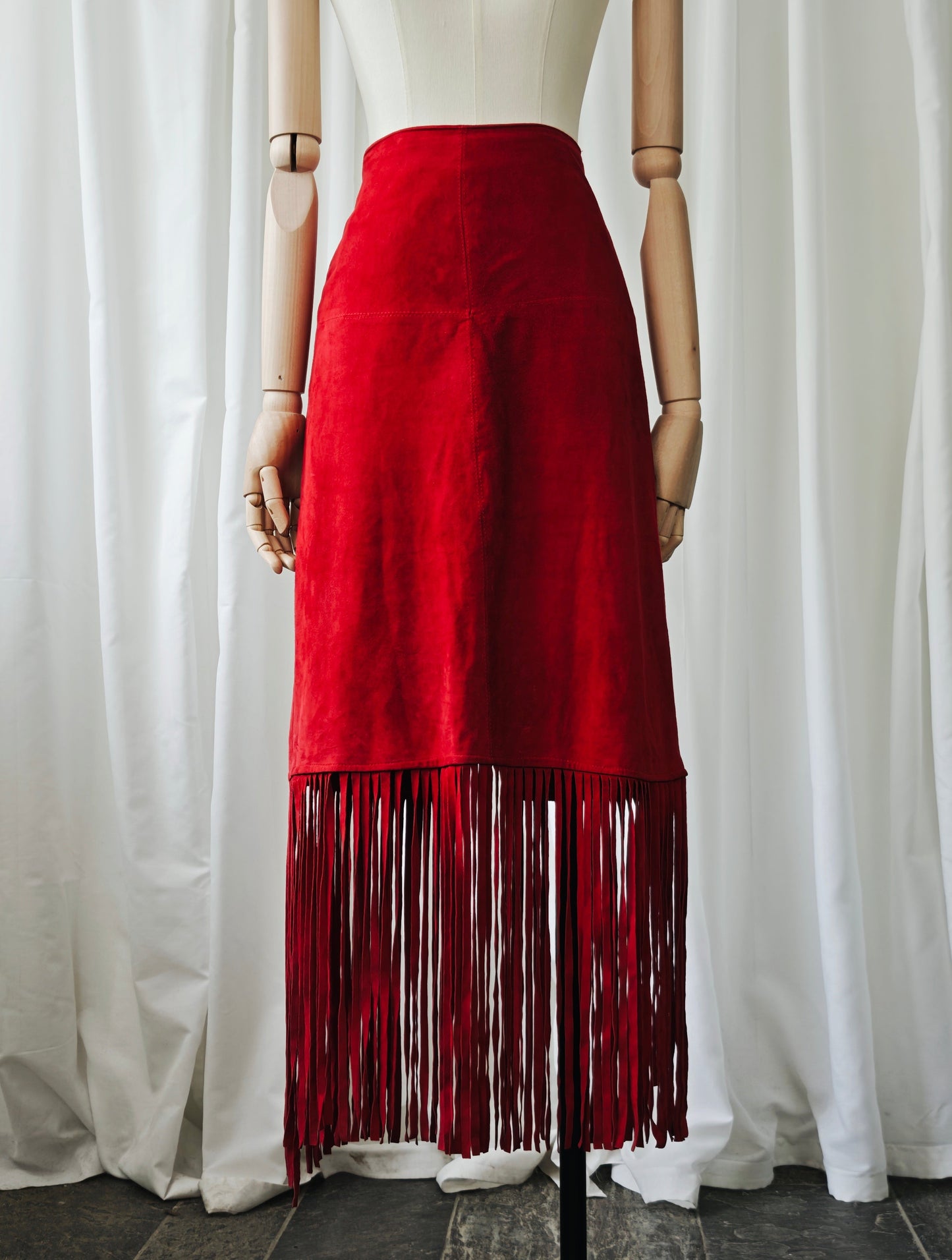 Suède fringe skirt