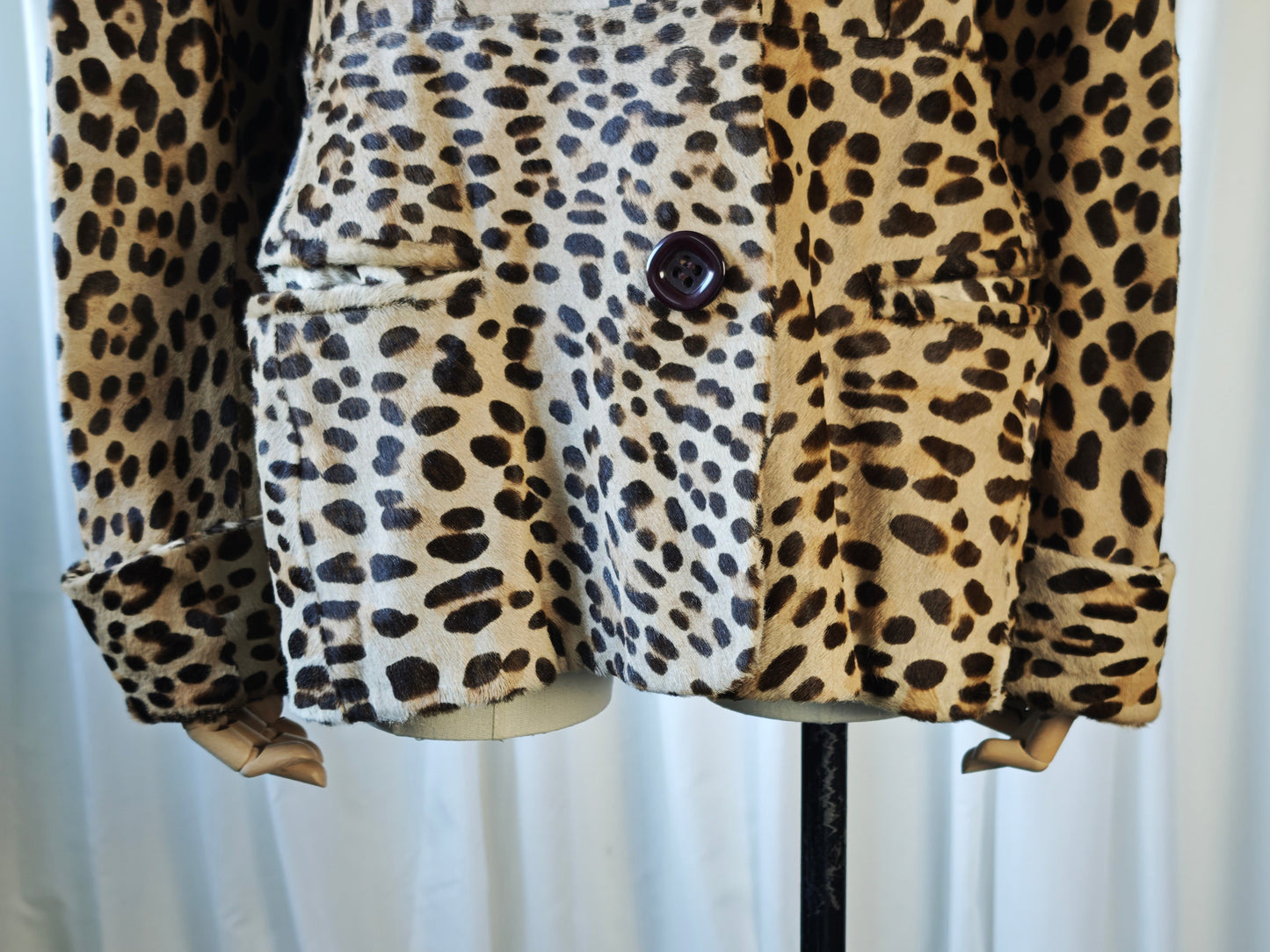 Leopard pony hair jacket