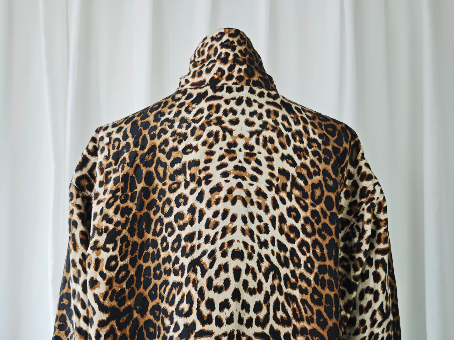 Silk leopard bomber jacket
