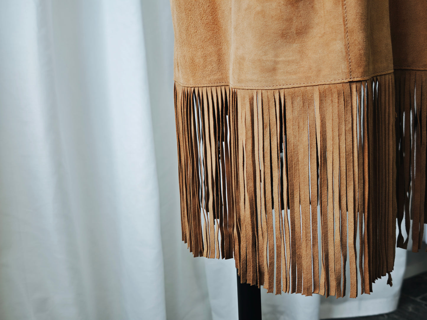 Suède fringe coat