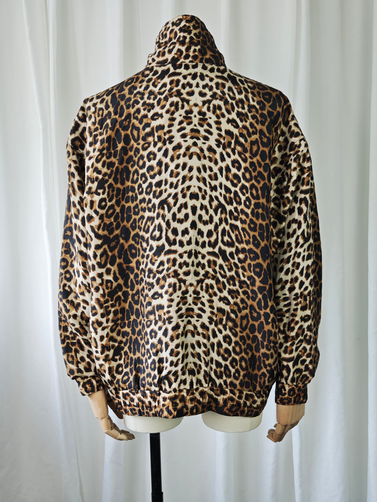 Silk leopard bomber jacket
