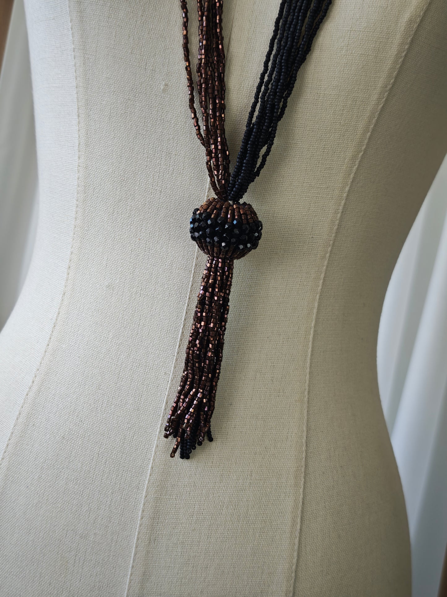 Beaded tassel pendant