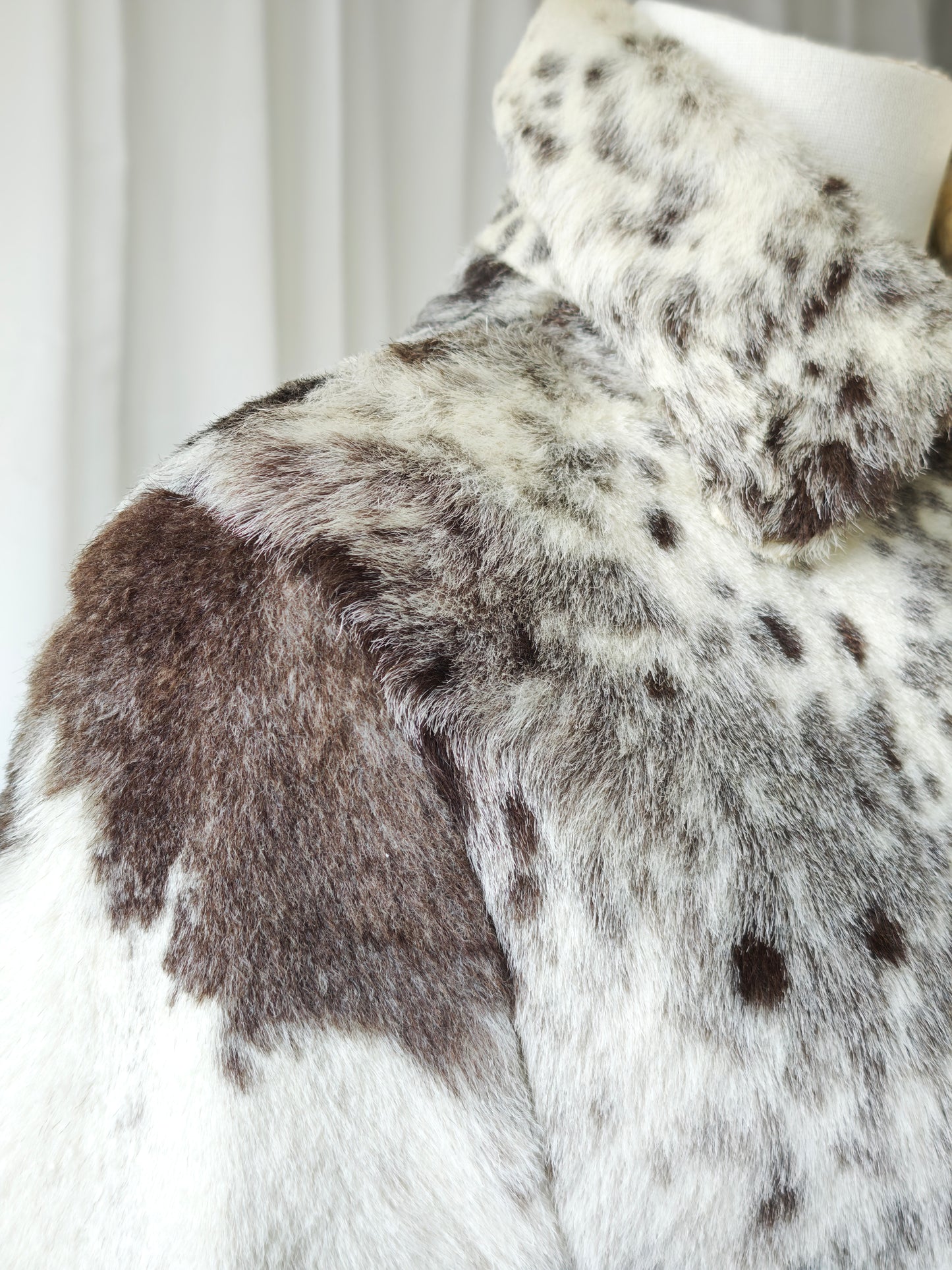 Cow print pony hair coat - M