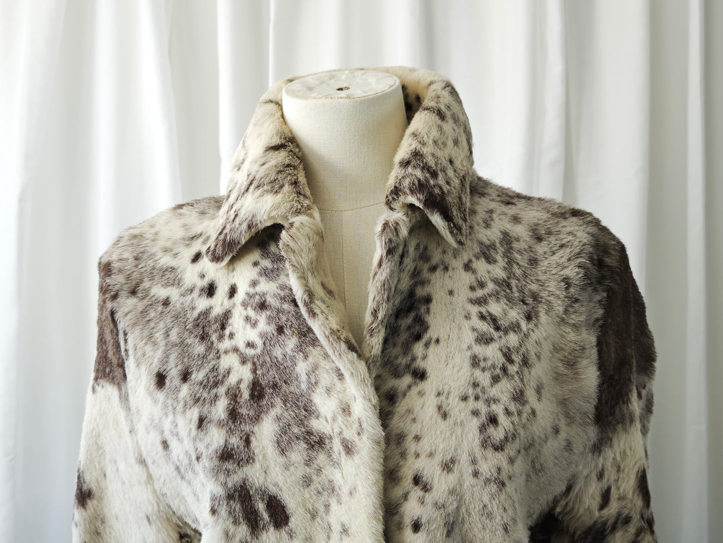 Cow print pony hair coat - M