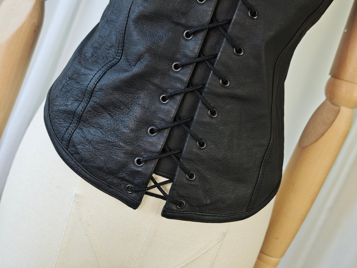 Leather corset top