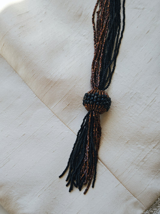 Beaded tassel pendant