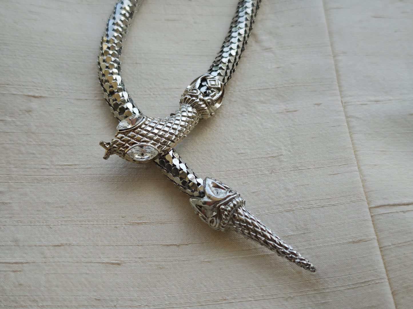 Silver snake belt