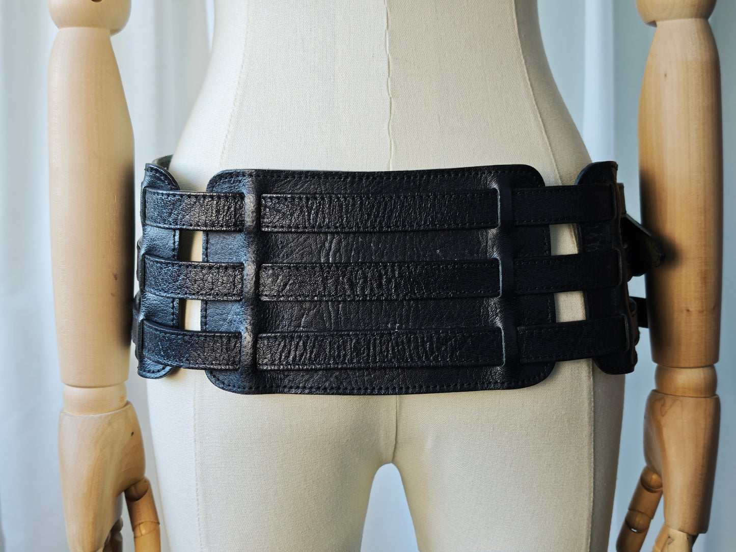 Leather corset belt - 90 cm