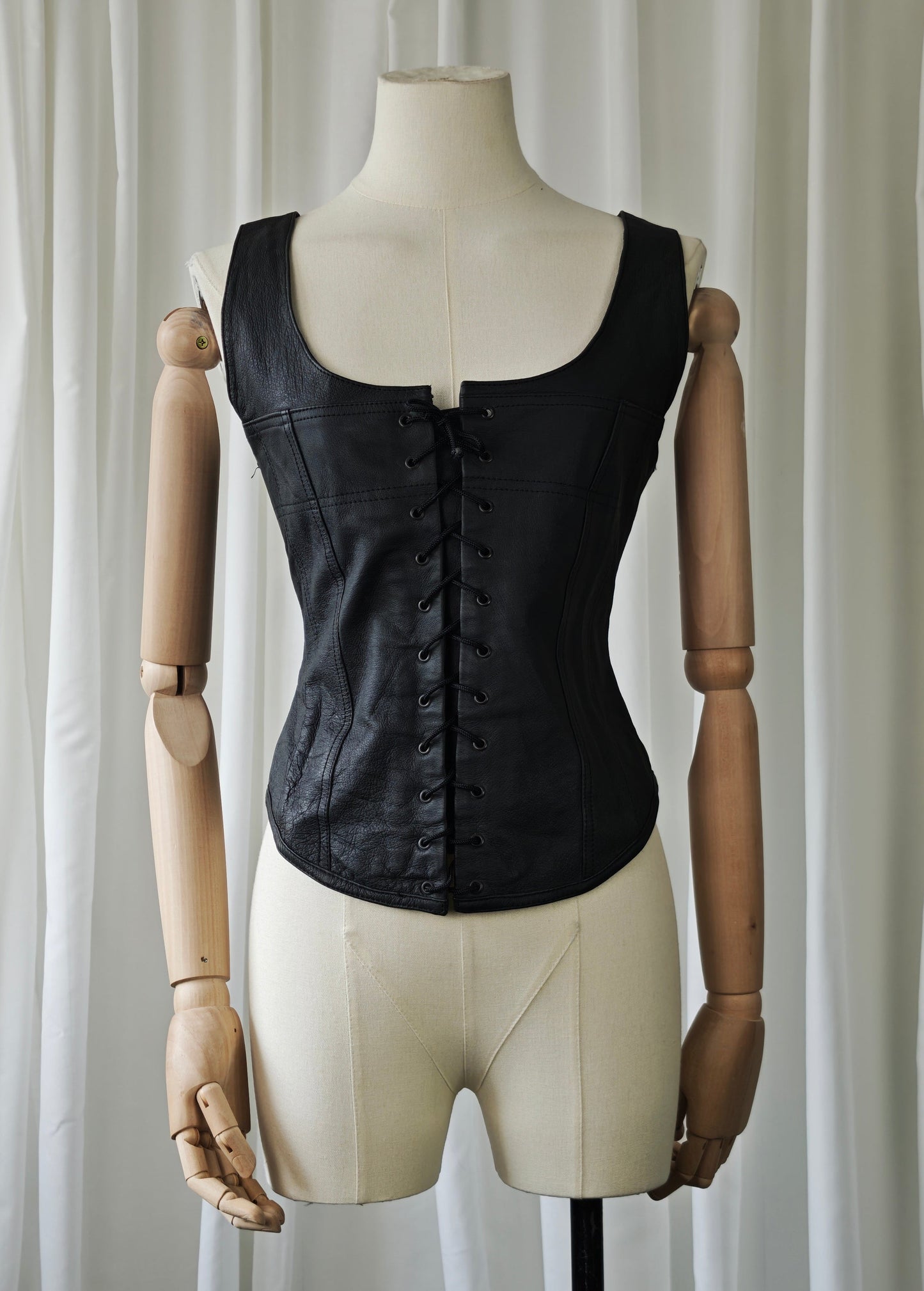 Leather corset top
