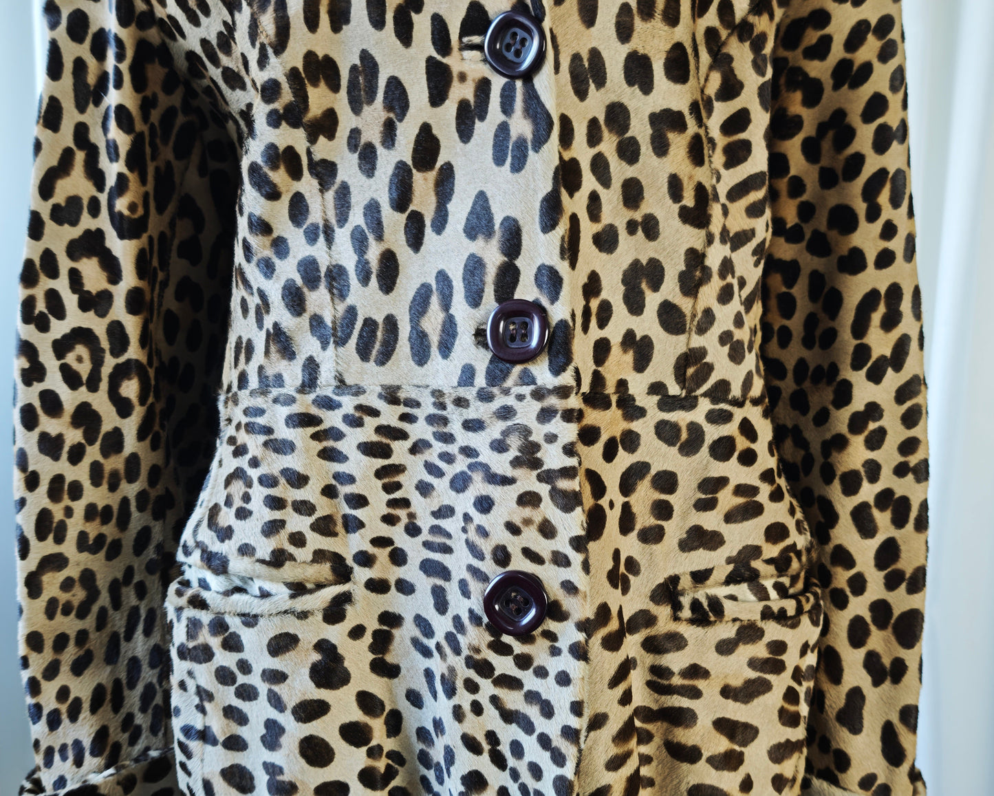 Leopard pony hair jacket