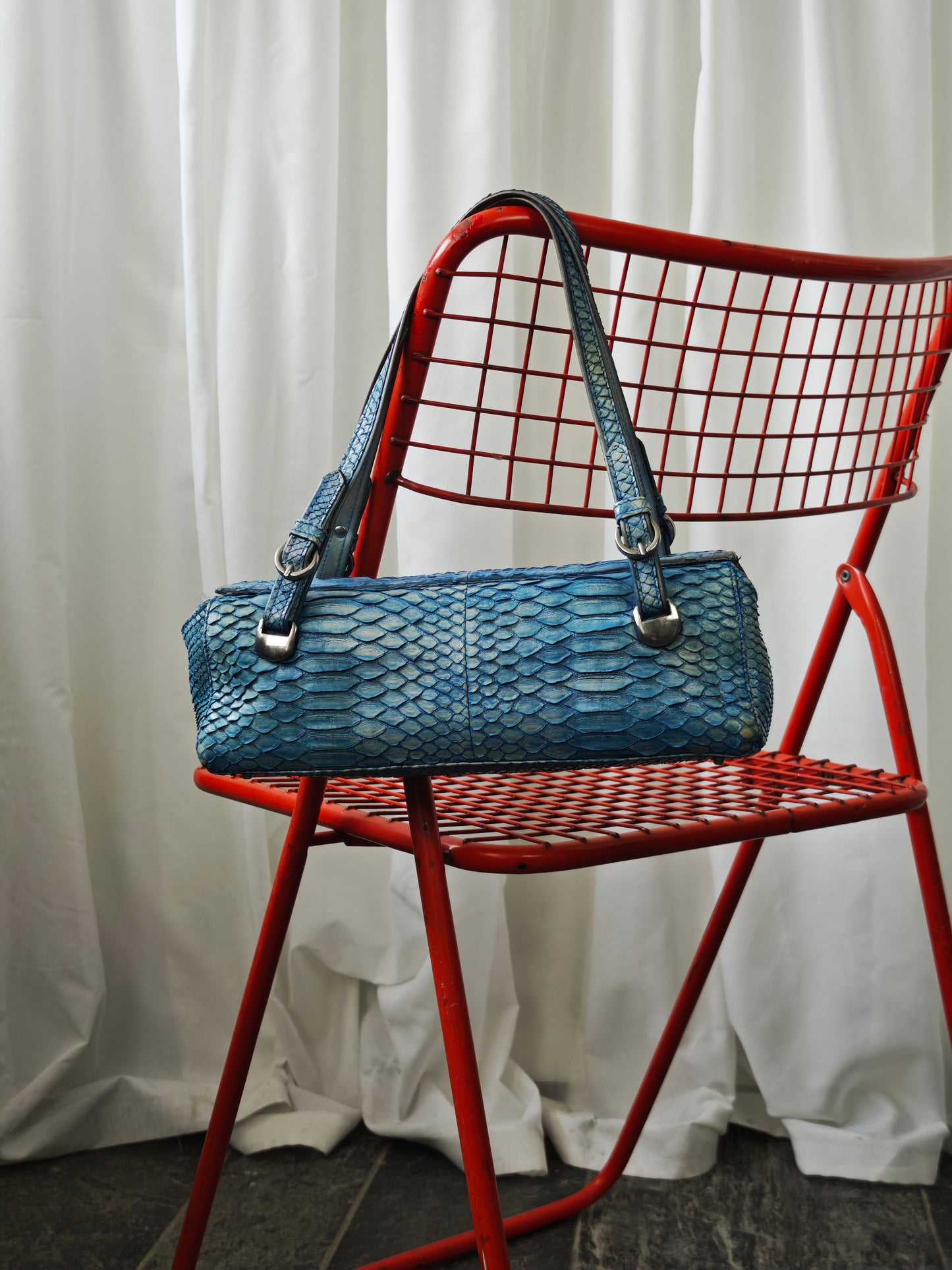 Genuine python leather bag