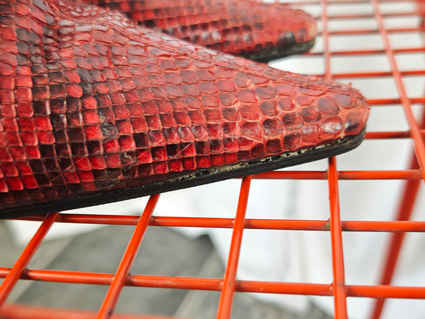 Red python boots - 38.5