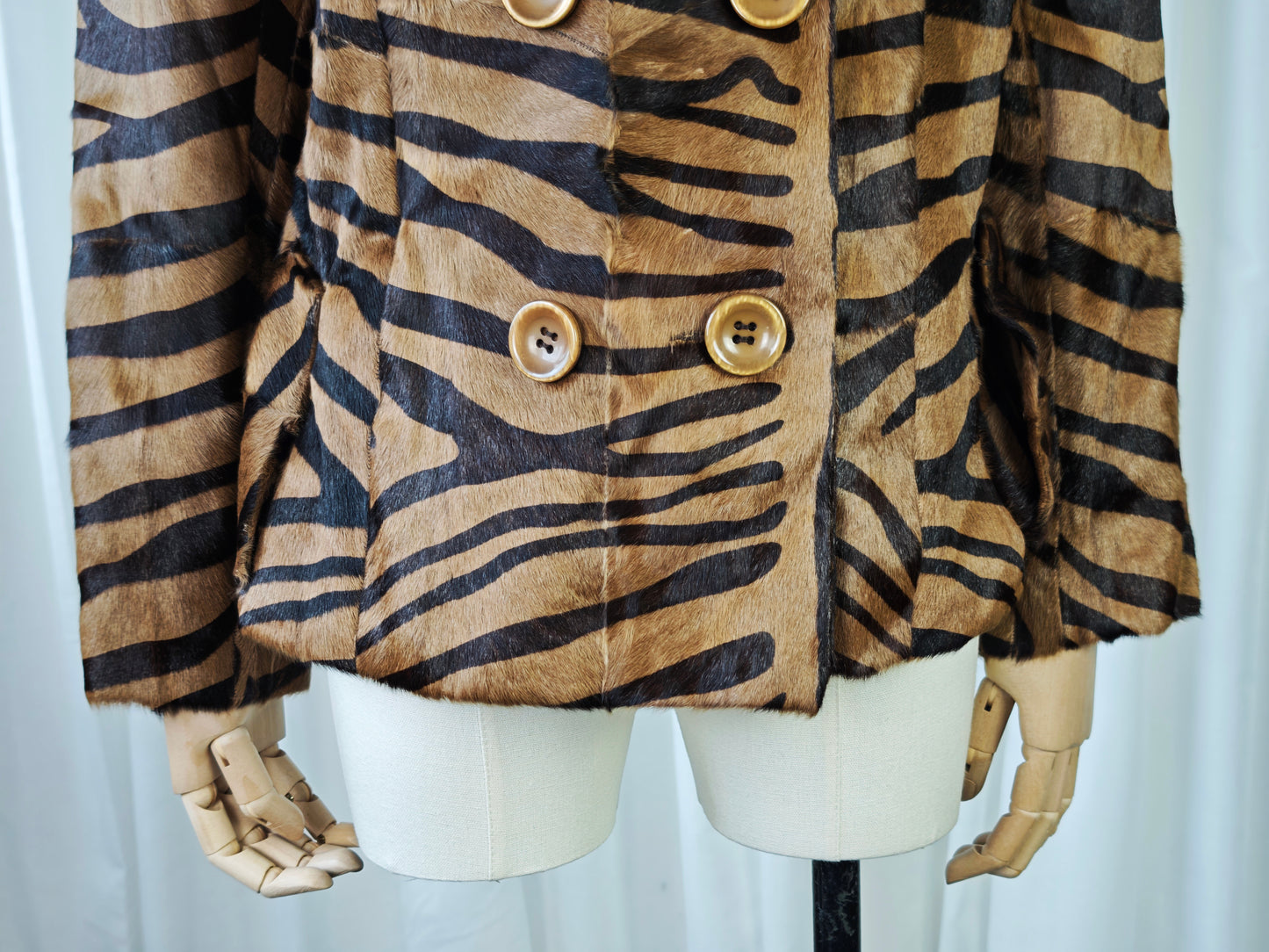 Tiger print pony jacket