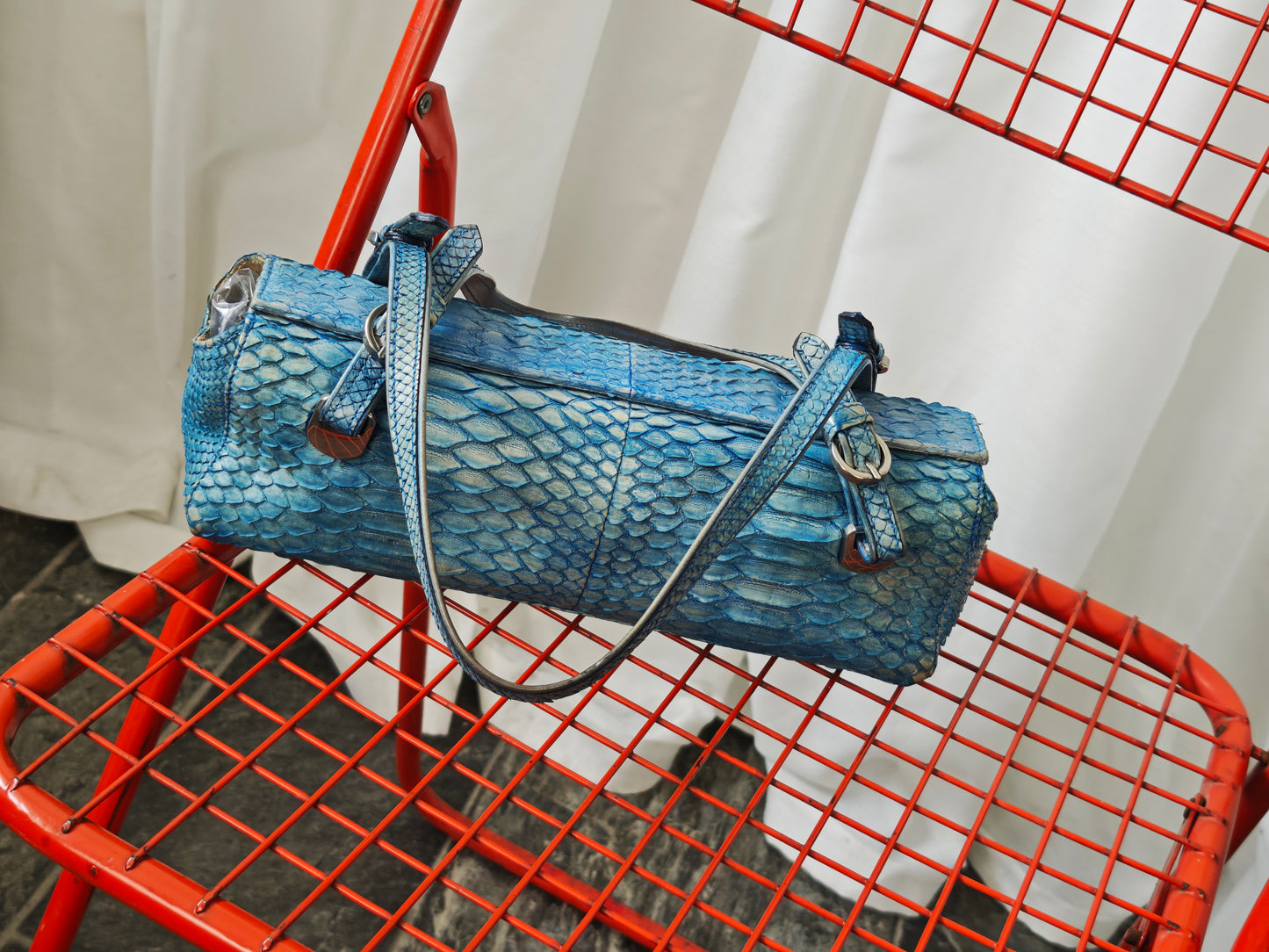 Genuine python leather bag