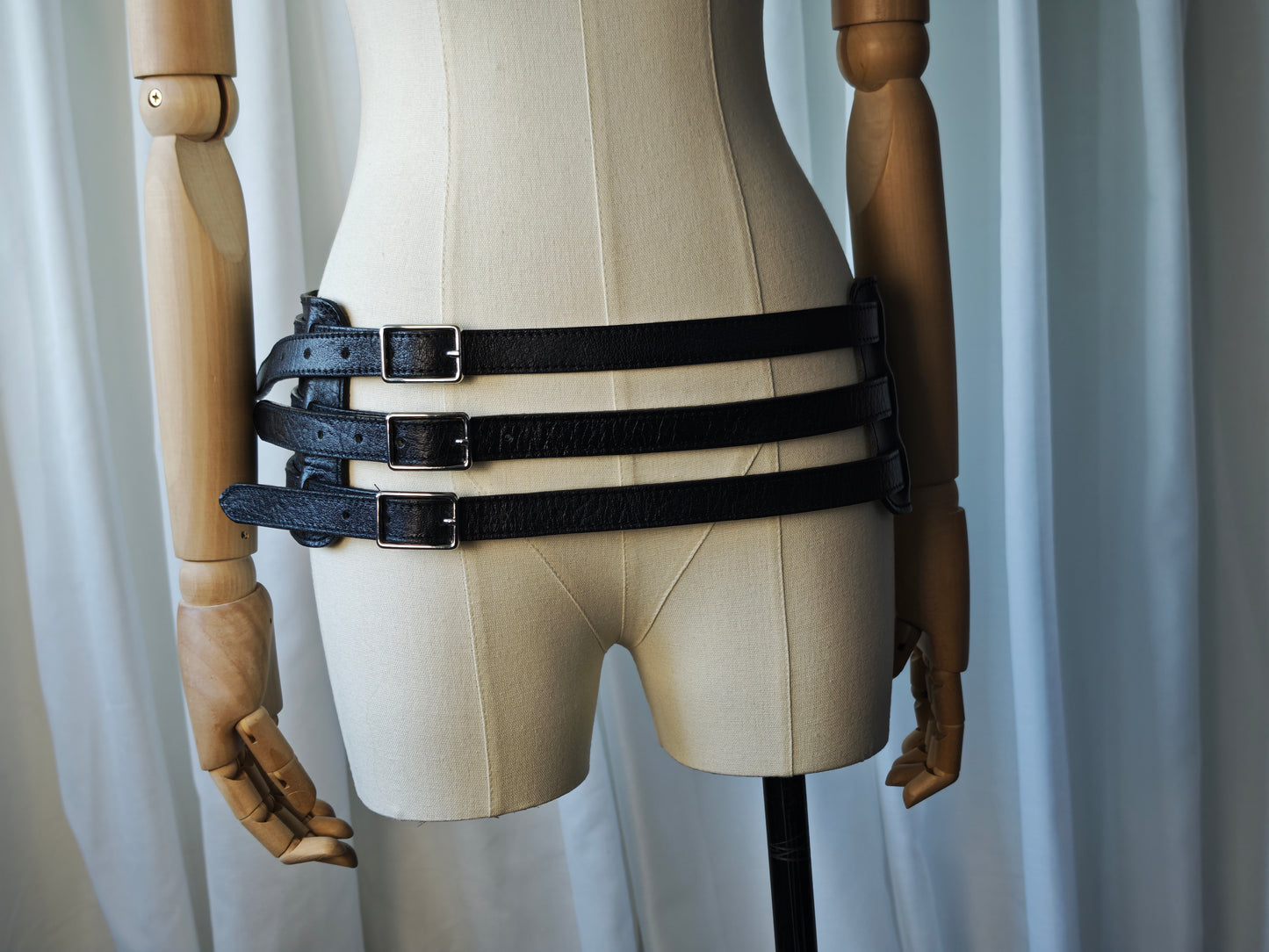 Leather corset belt - 90 cm