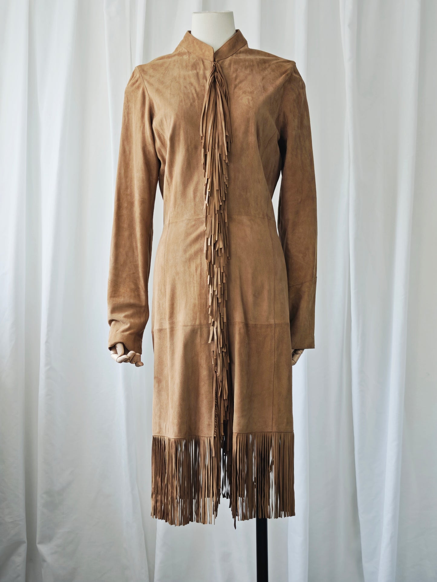 Suède fringe coat