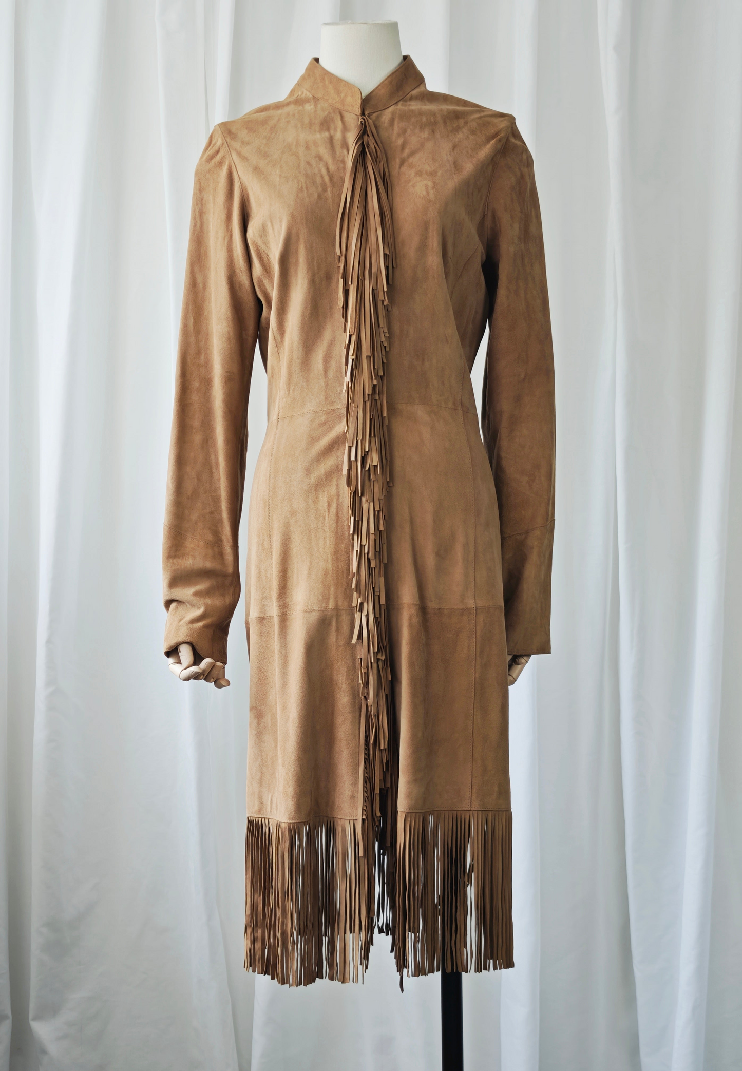 Suède fringe coat