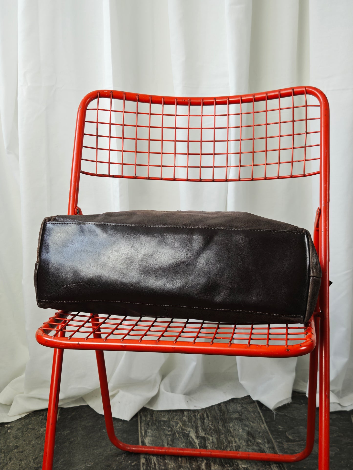 Chocolate brown leather bag