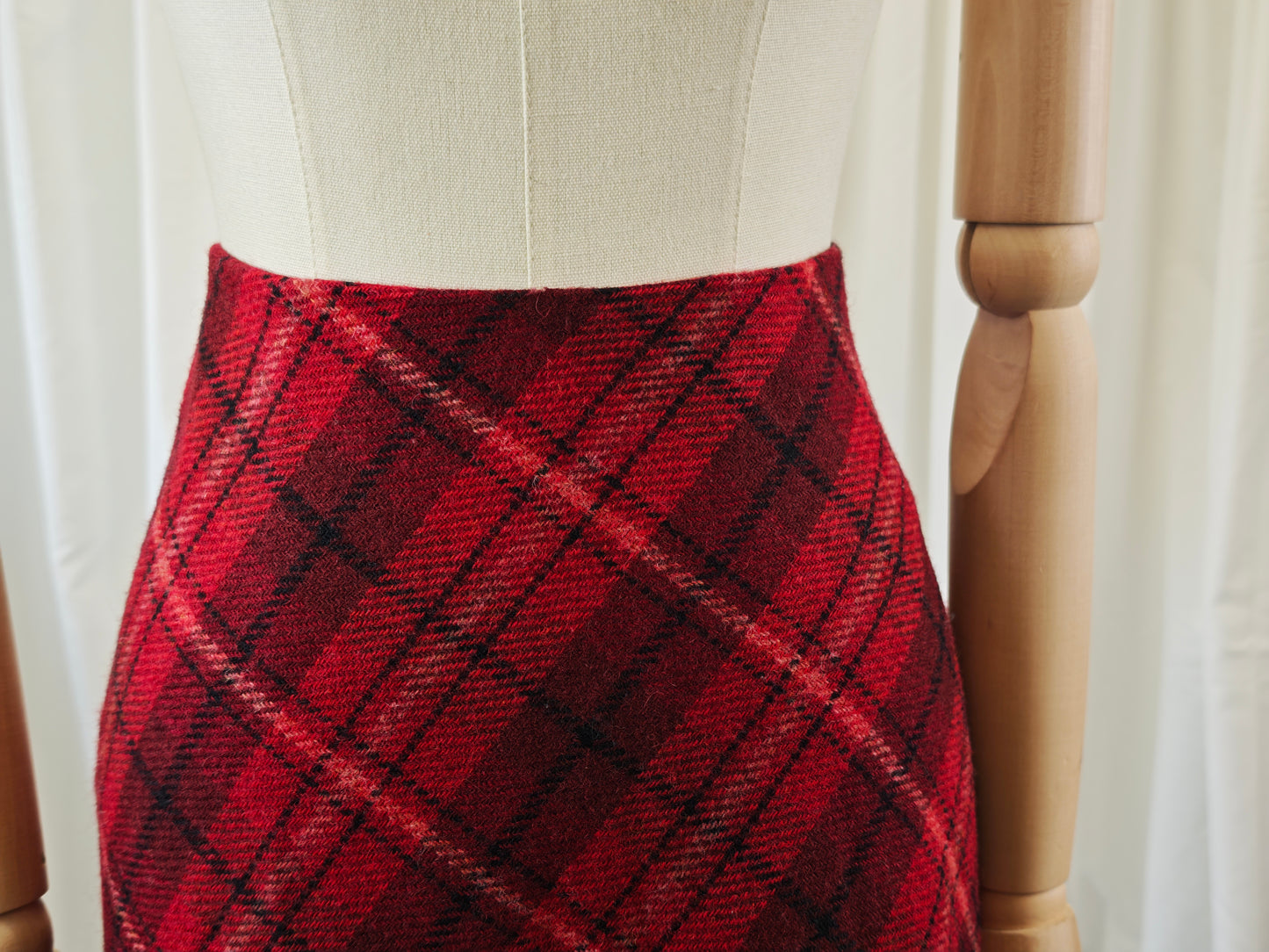 Wool checked skirt - S/M
