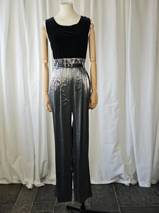 Velvet & satin jumpsuit - M/L (petite)