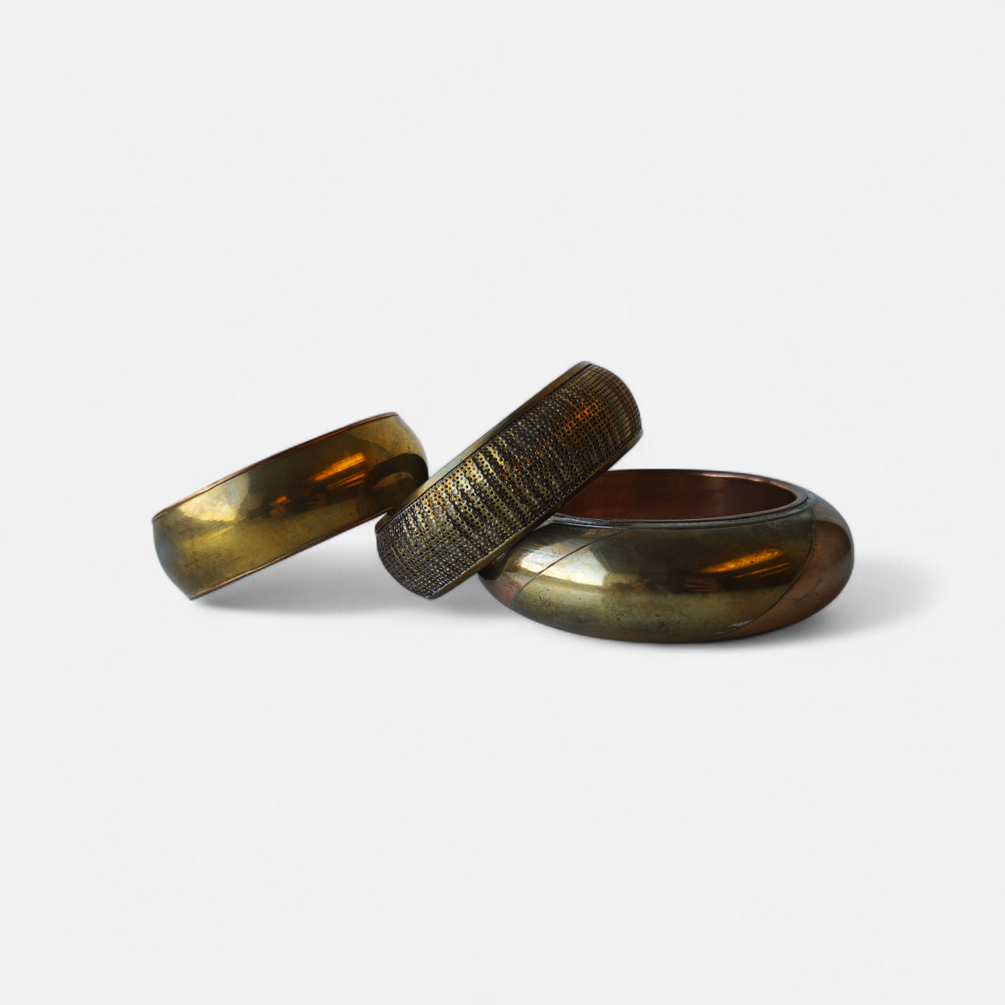 Copper toned bangle set