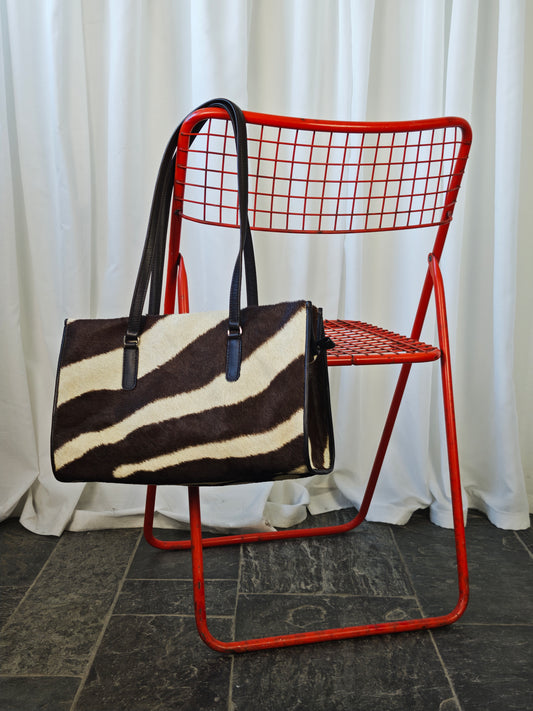 Genuine zebra hide bag