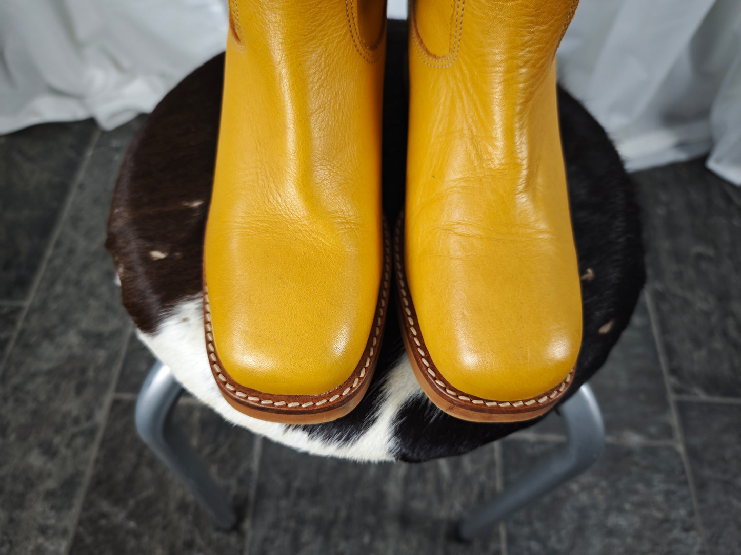 Mustard biker boots - 37