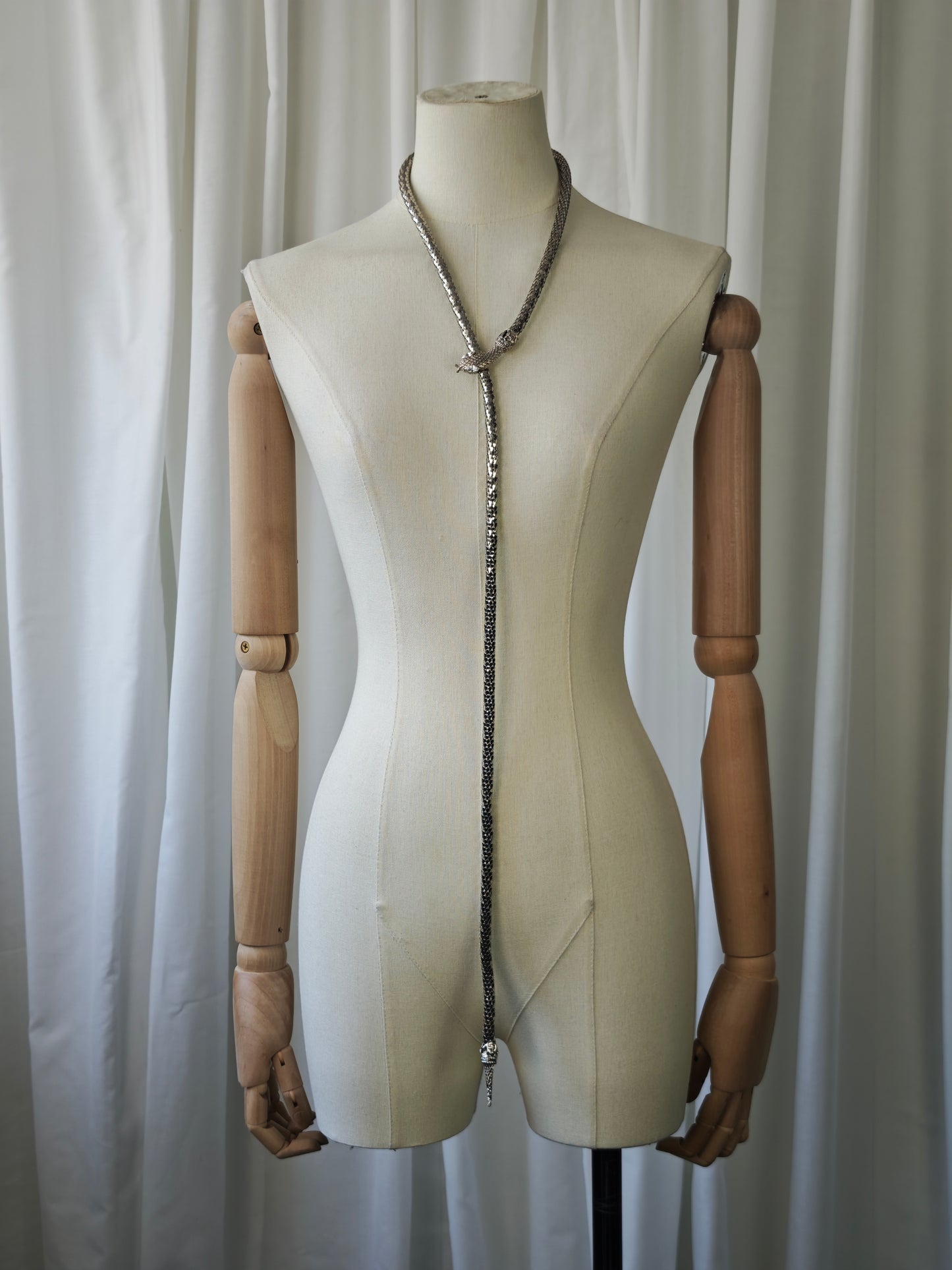 Silver snake belt