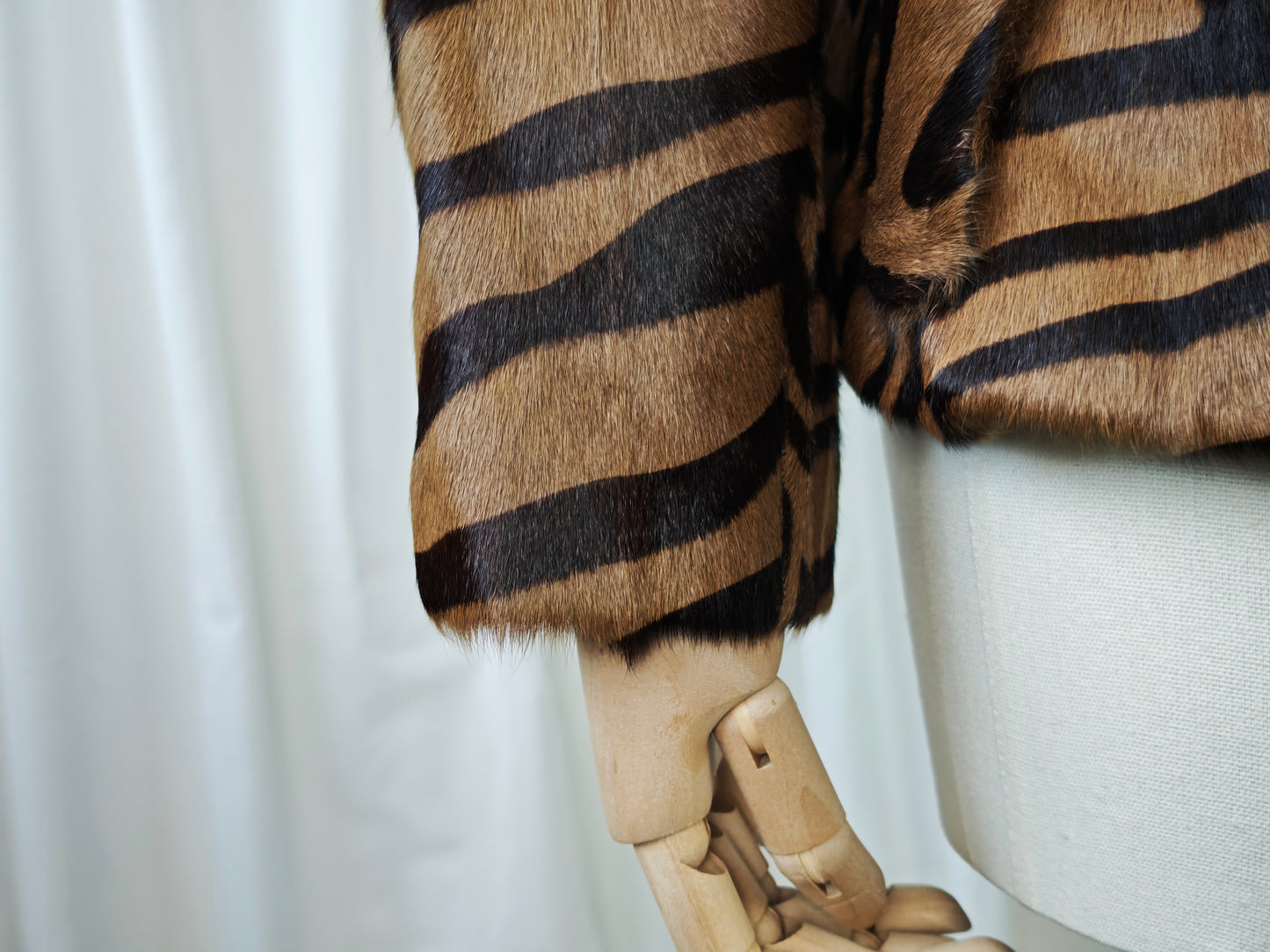Tiger print pony jacket