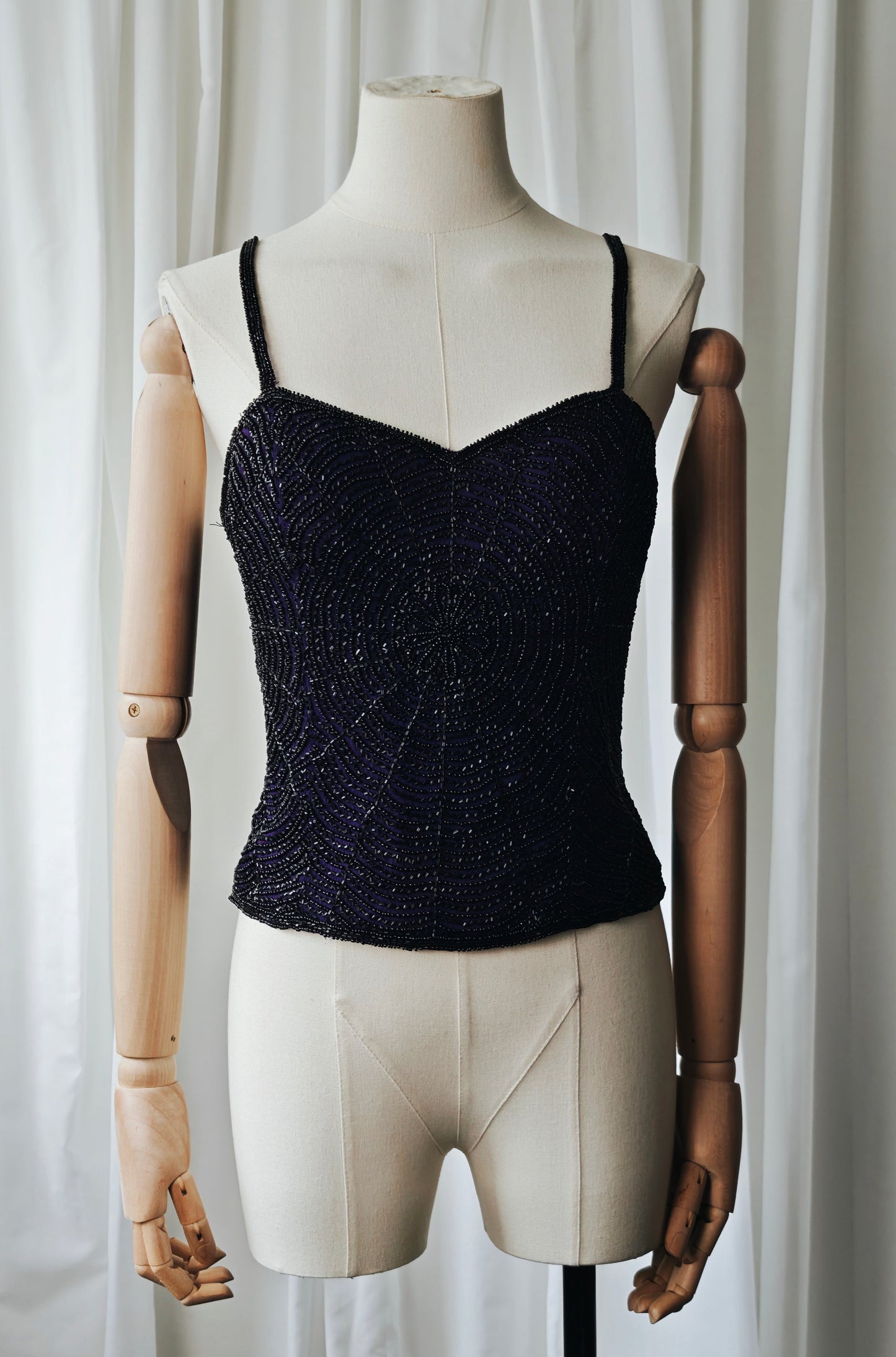 Silk beaded top