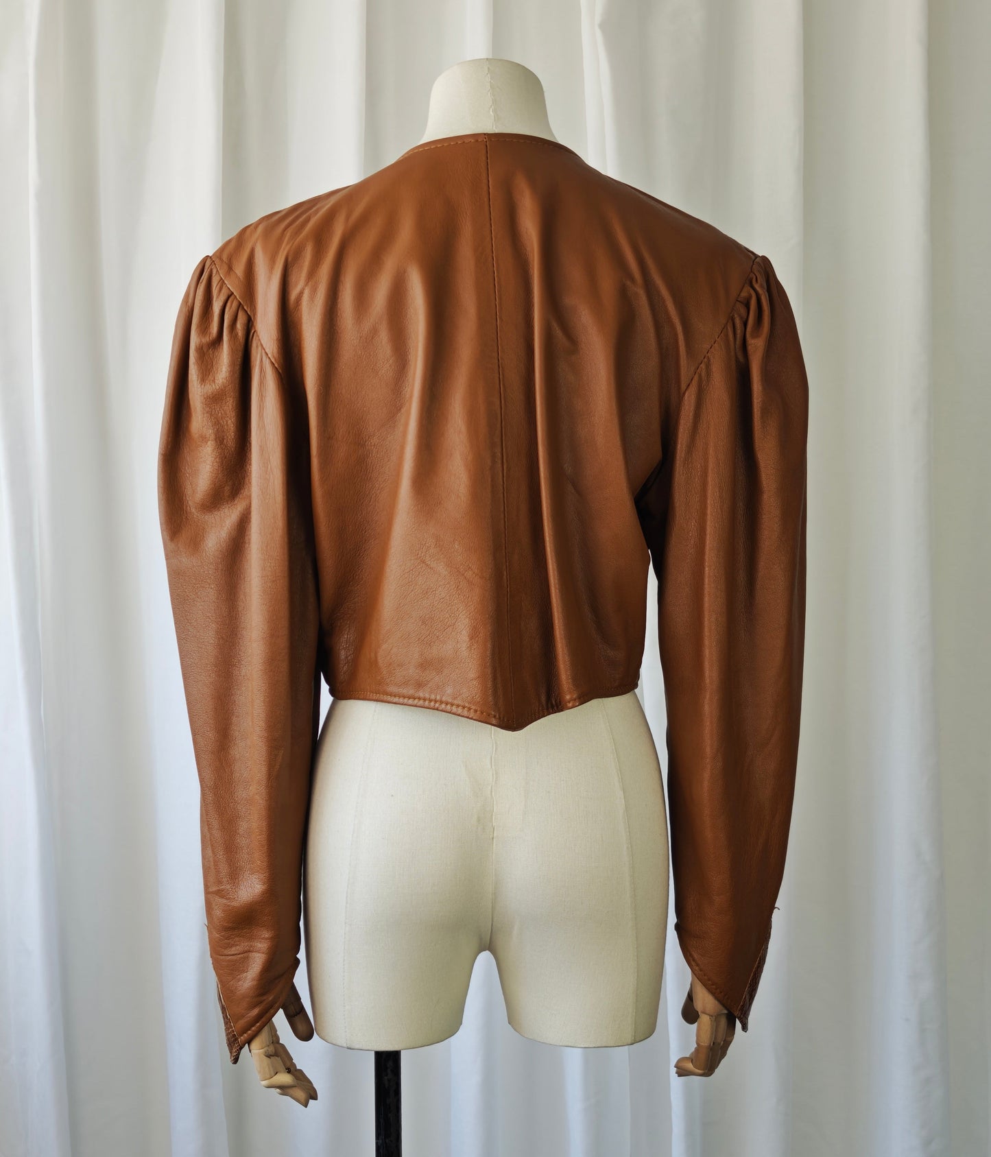 1980s leather bolero jacket