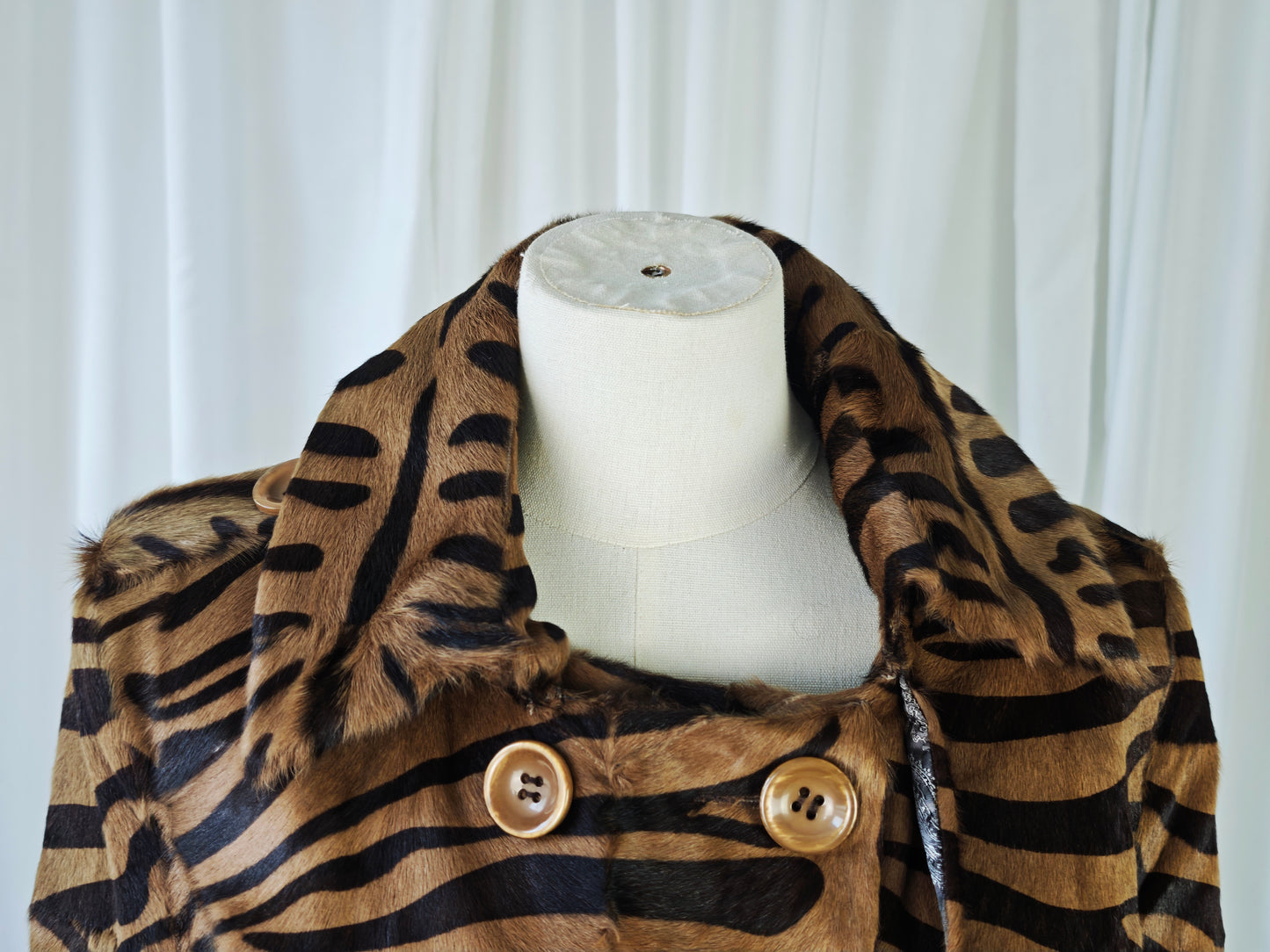 Tiger print pony jacket