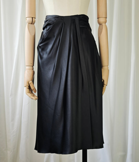 Silk midi skirt