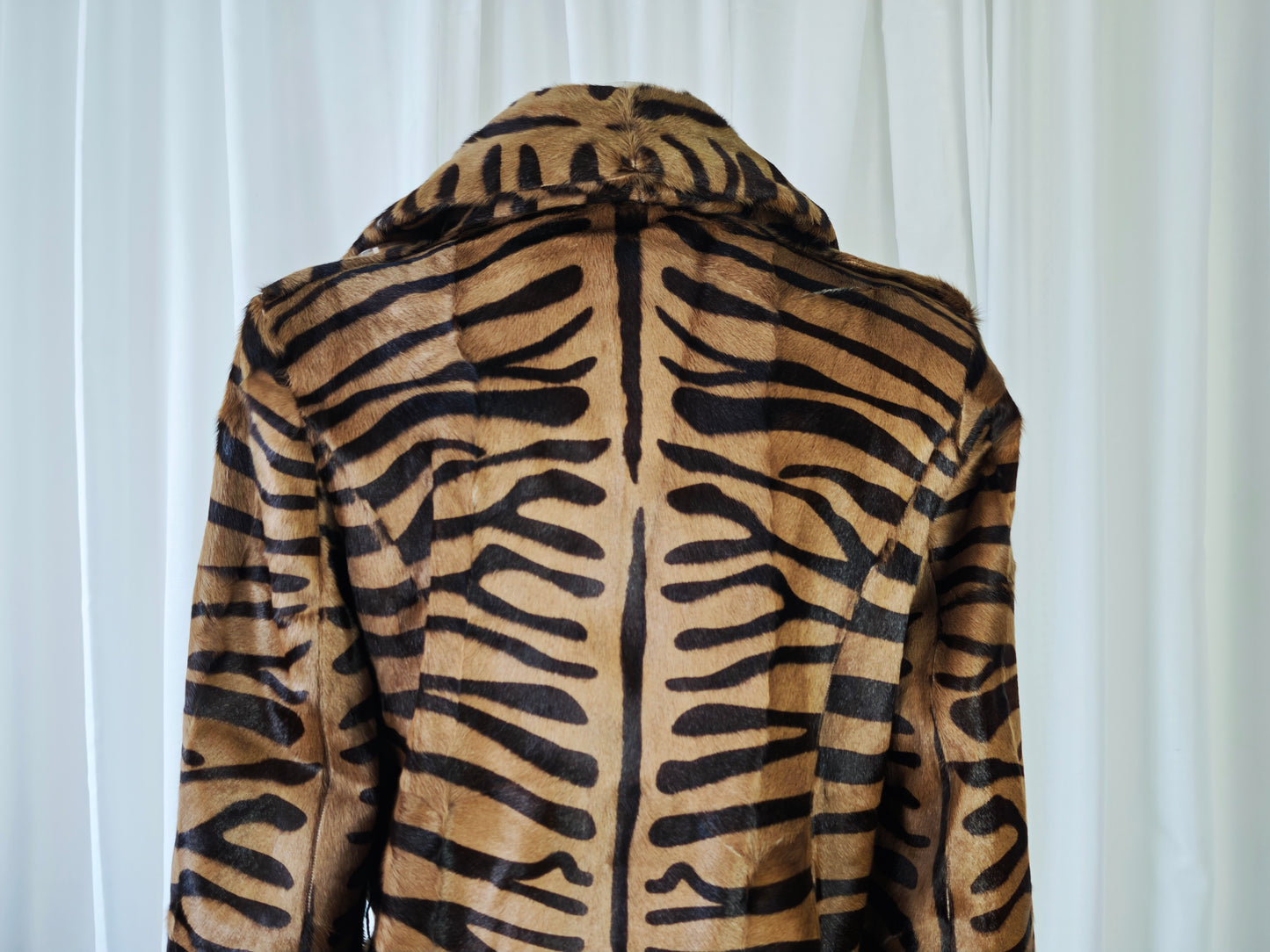 Tiger print pony jacket