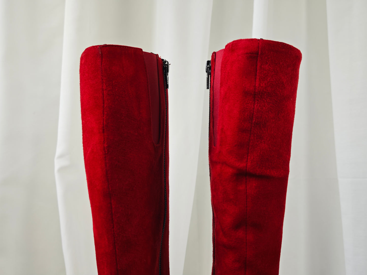 Red suède boots - 40.5