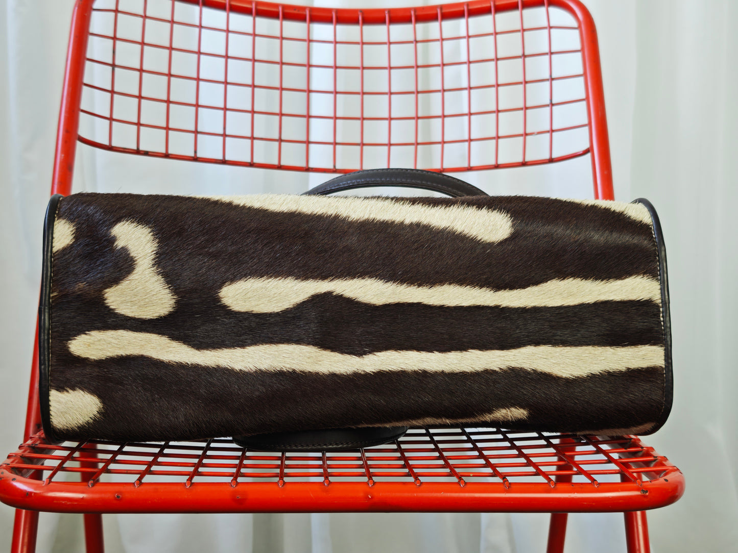 Genuine zebra hide bag