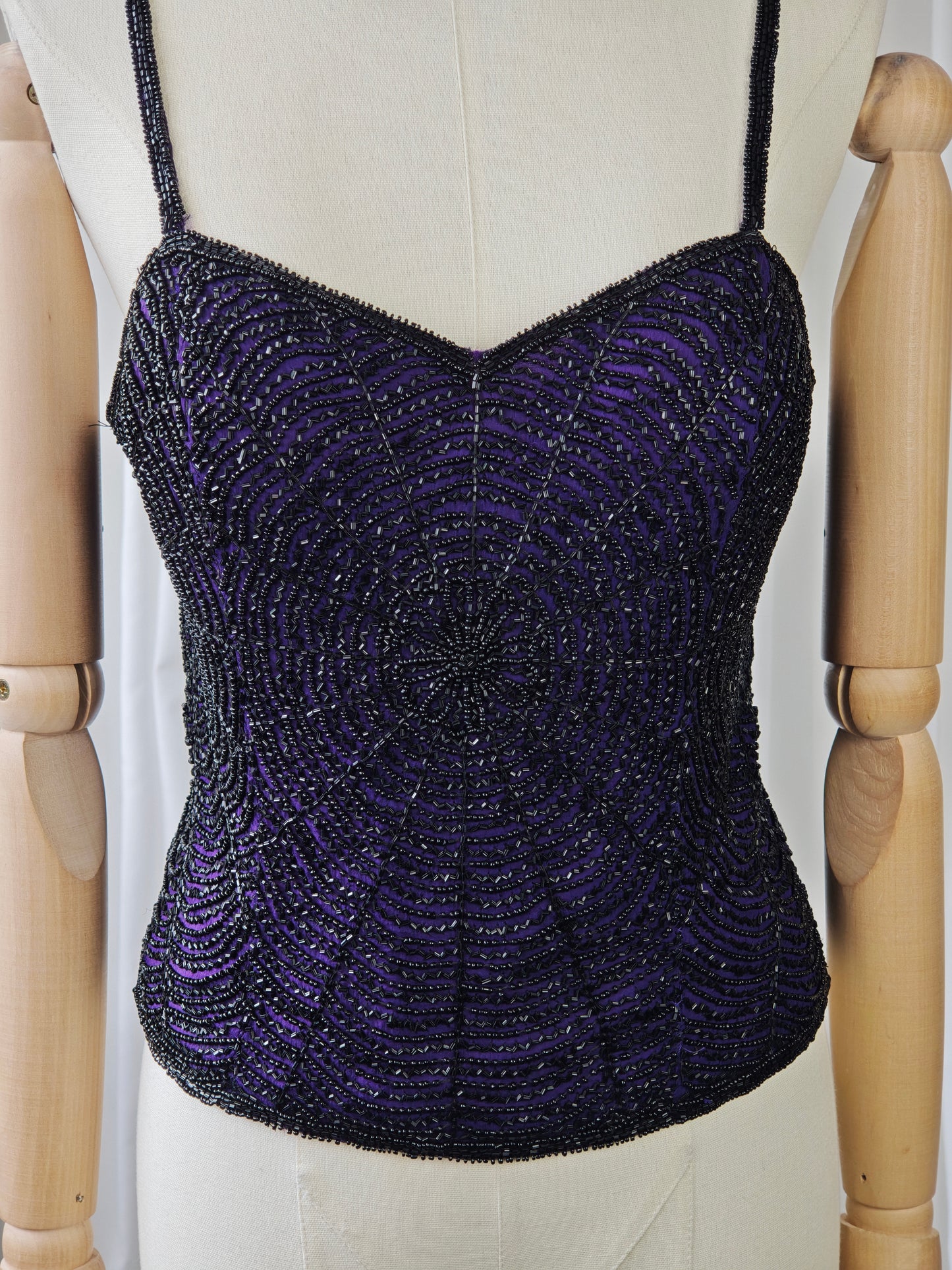 Silk beaded top