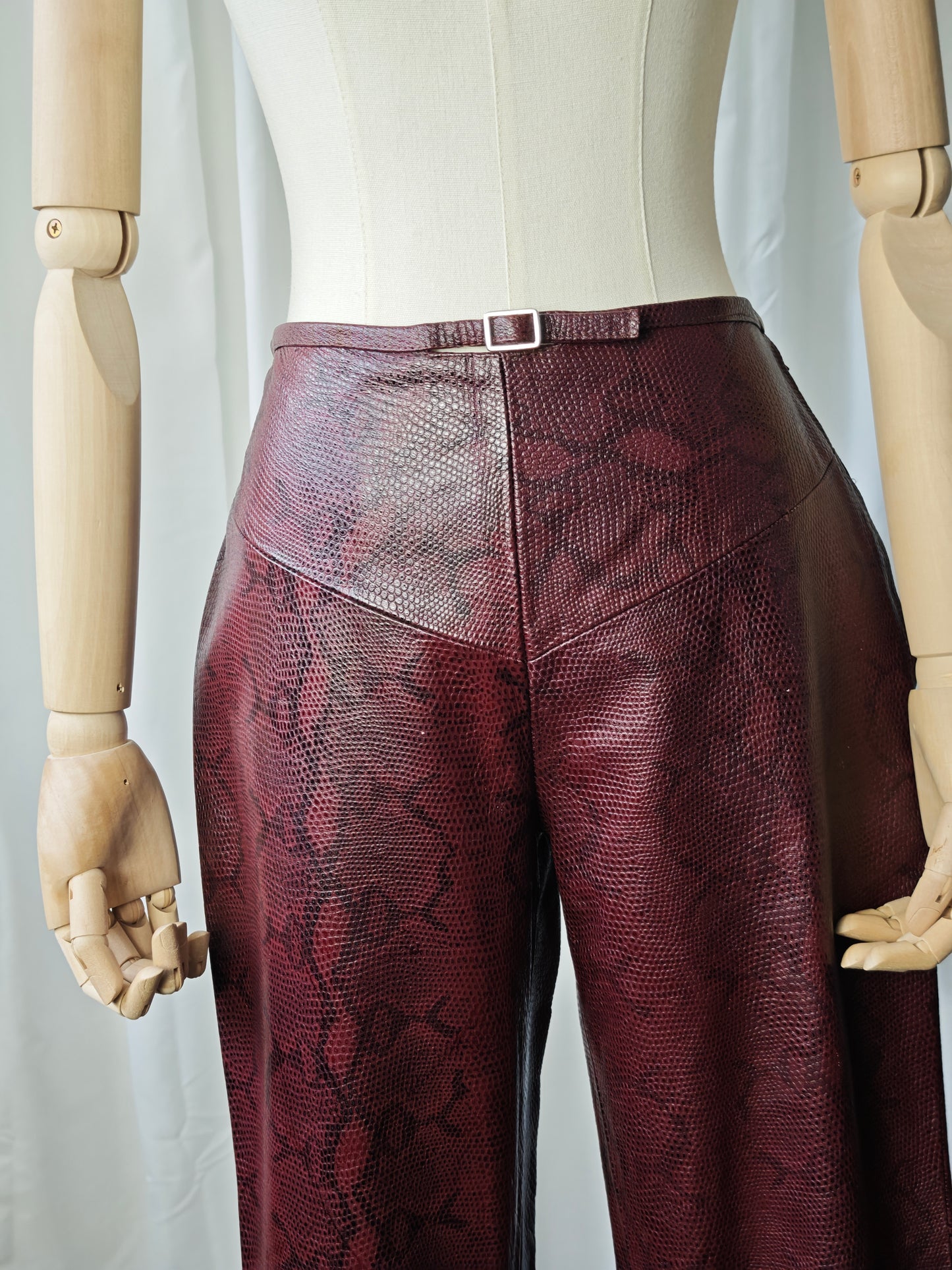 Python leather trousers - S/M