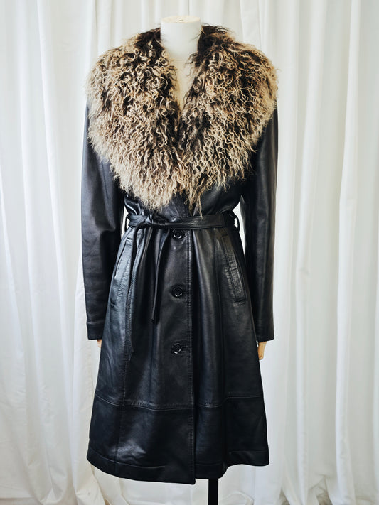 Leather trench