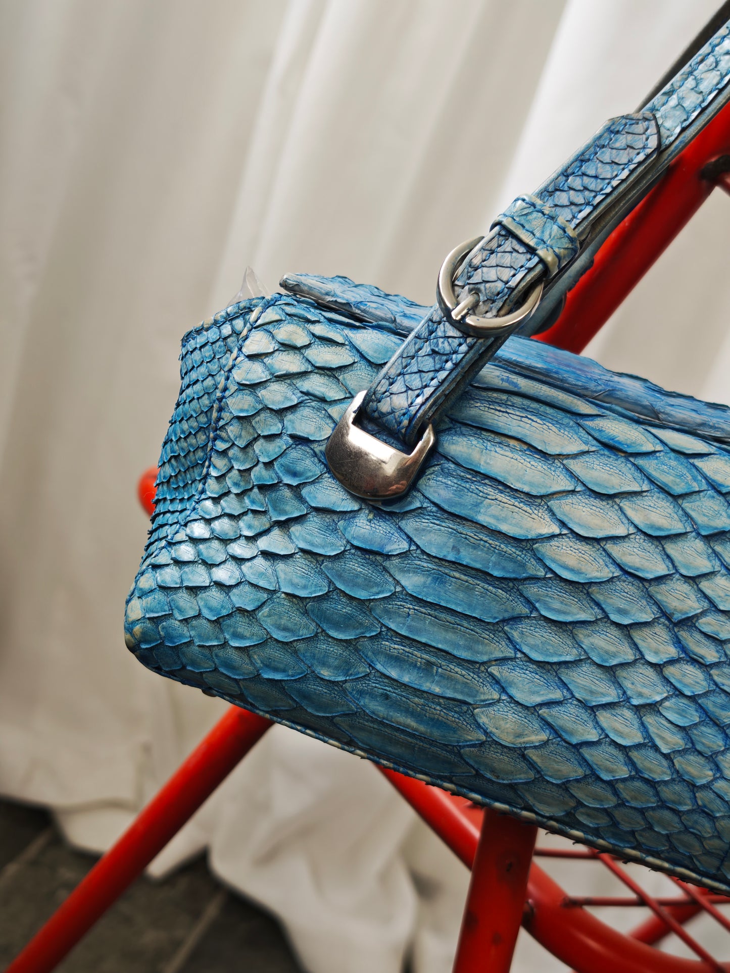 Genuine python leather bag