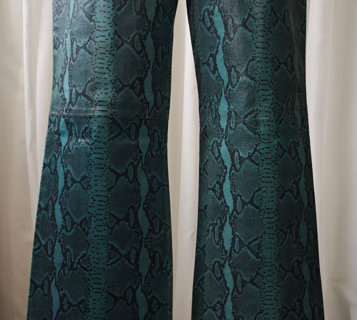 Leather snake print suit