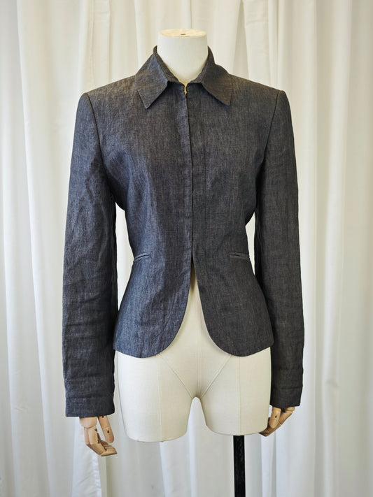 Linen fitted blazer