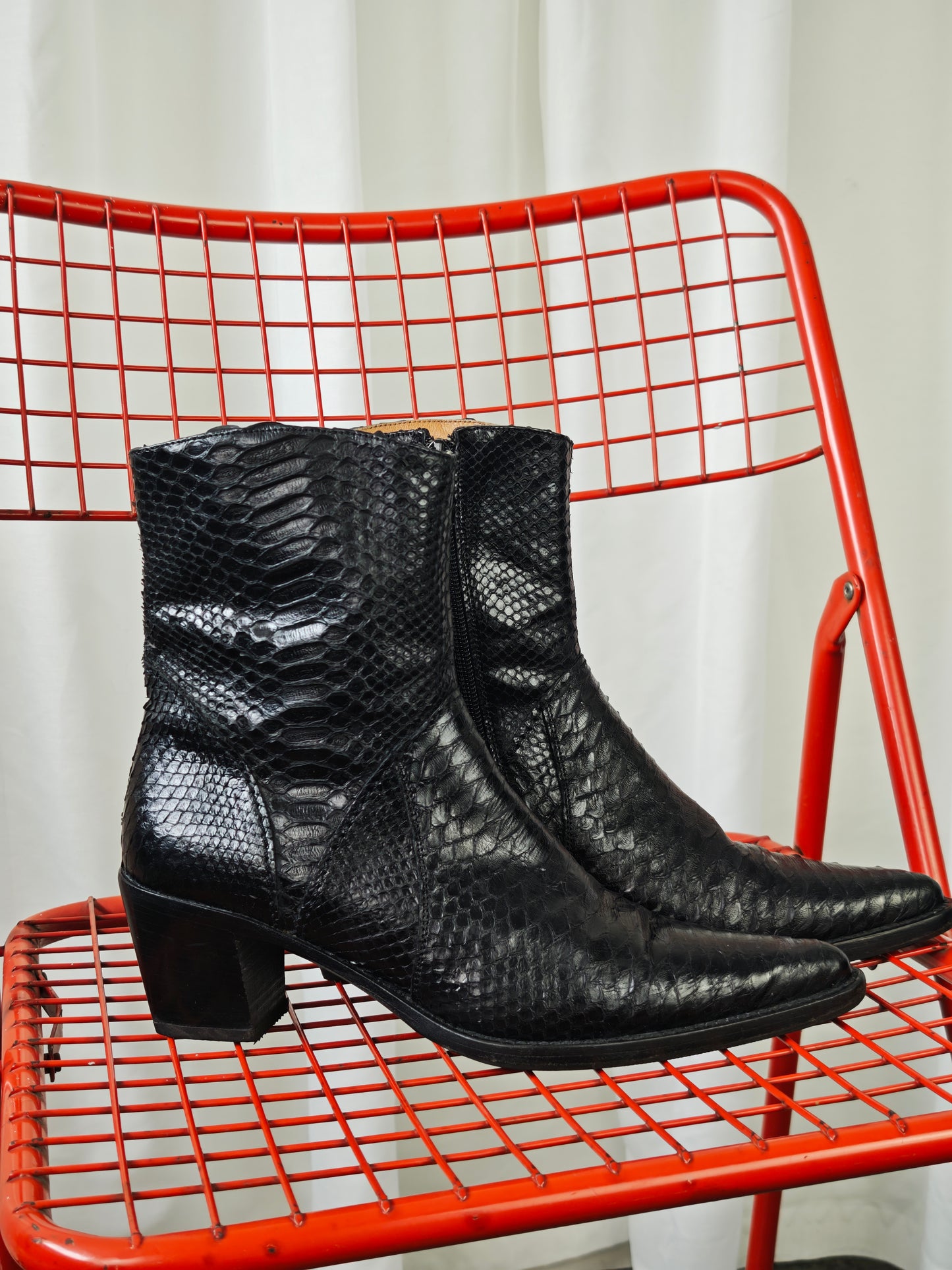 Snake skin western boots - 39 1/2