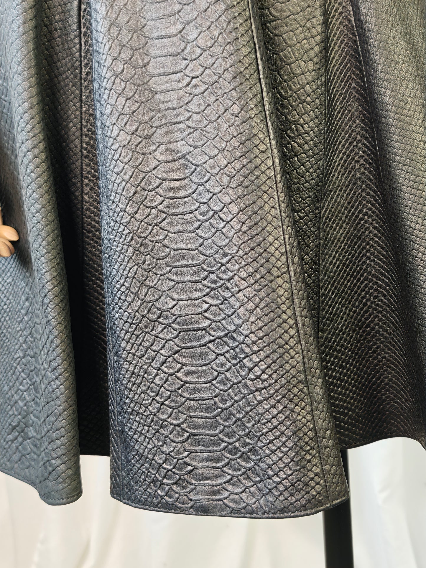 Leather snake print dress