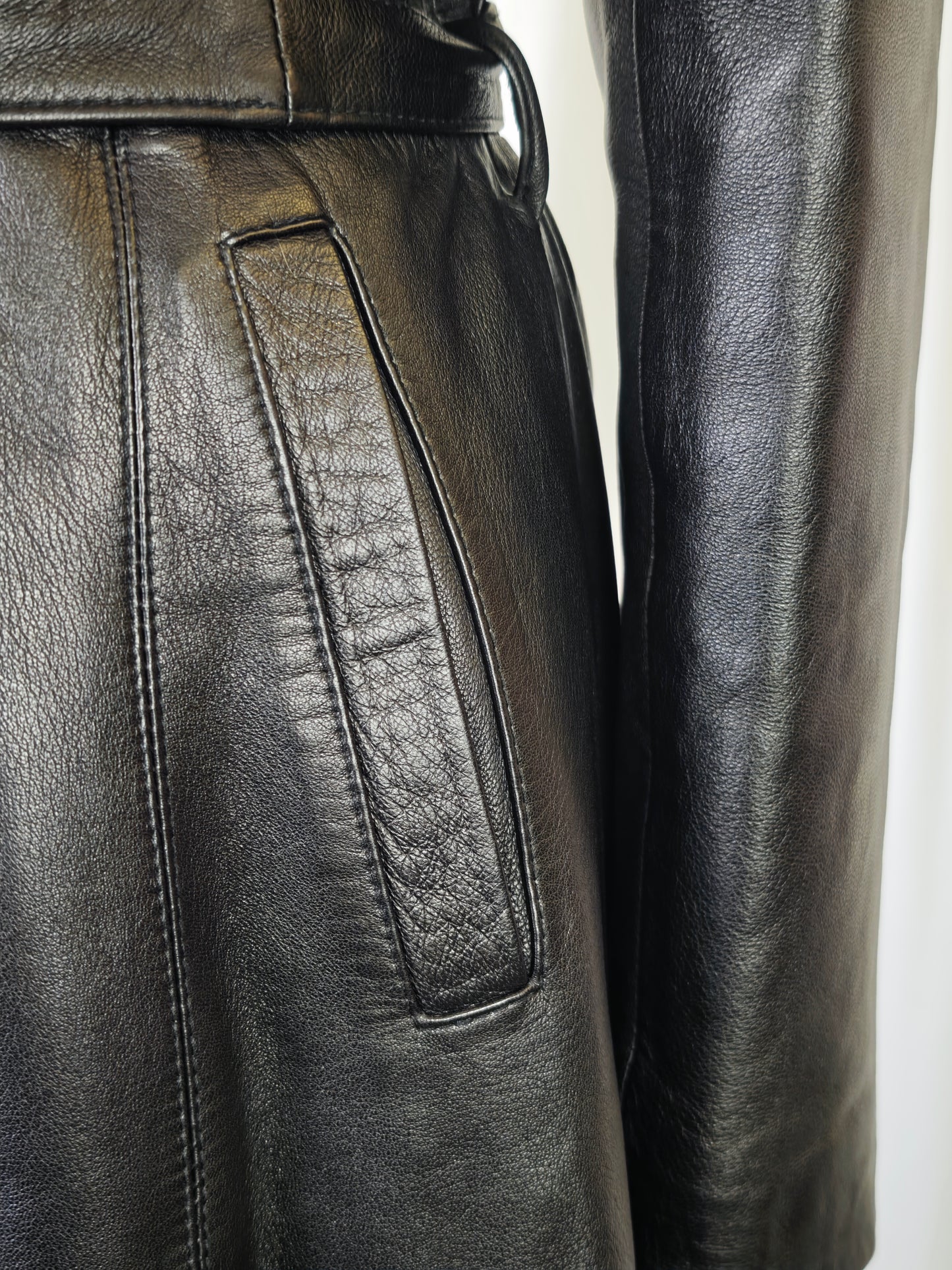 Leather trench