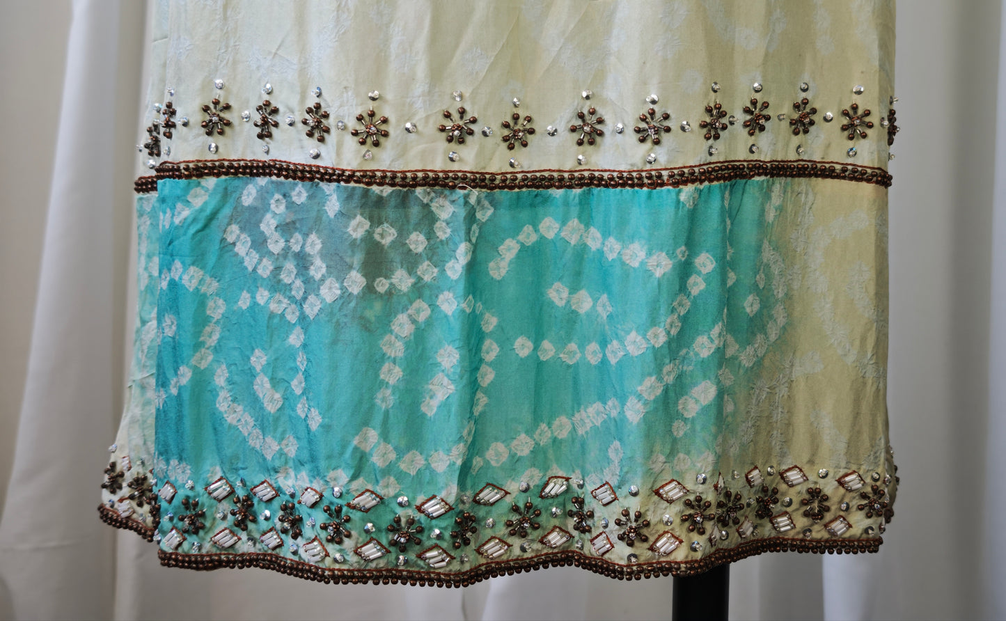 Silk beaded skirt