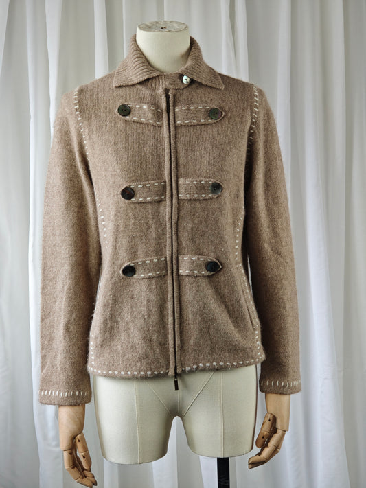 Cashmere zip-vest - M